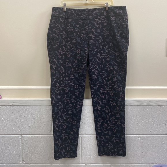 Soft Surroundings women’s plus size 1X floral paisley print stretchy pants - Picture 1 of 6